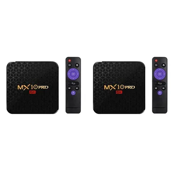 

Mx10 Pro Smart Tv Box Android 9.0 Allwinner H6 Uhd 4K Media Player 6K Ie Decoding 4Gb / 64Gb 2.4G Wifi 100M Lan Usb3.0 H.265
