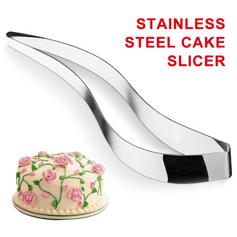 Stainless Steel Cake Slicer Cutter Sheet Guider Wedding Party Cake Ser G1