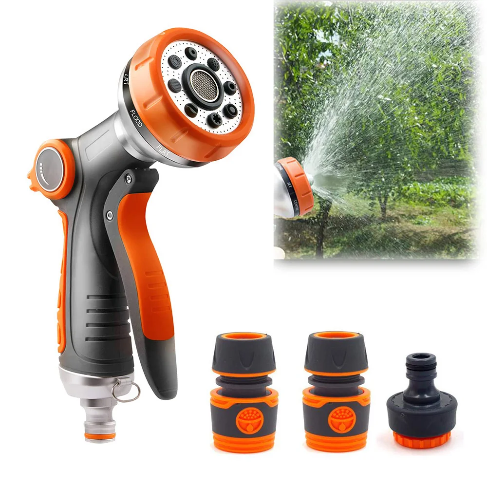 Adjustable Garden Nozzle Water Gun High Pressure Hose Nozzles Water