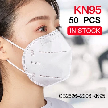 

50 Pieces KN95 protective face masks 3D style foldable dust masks anti-fogs face masks in personal used with fast delivery time