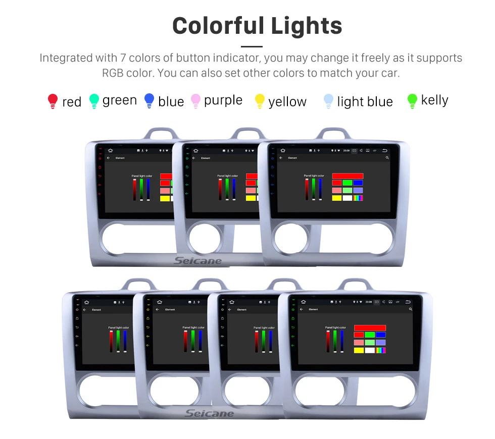 Discount Seicane GPS Head Unit For Ford Focus 2 2004-2011 10.1 inch Android 9.0 Touchscreen Car Radio WiFi Touchscreen Multimedia Player 12