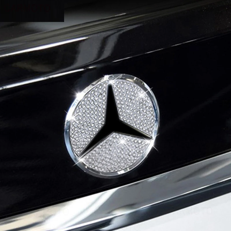 Для Mercedes Benz руля колеса эмблемы передняя и задняя чехол Алмазная наклейка для C E