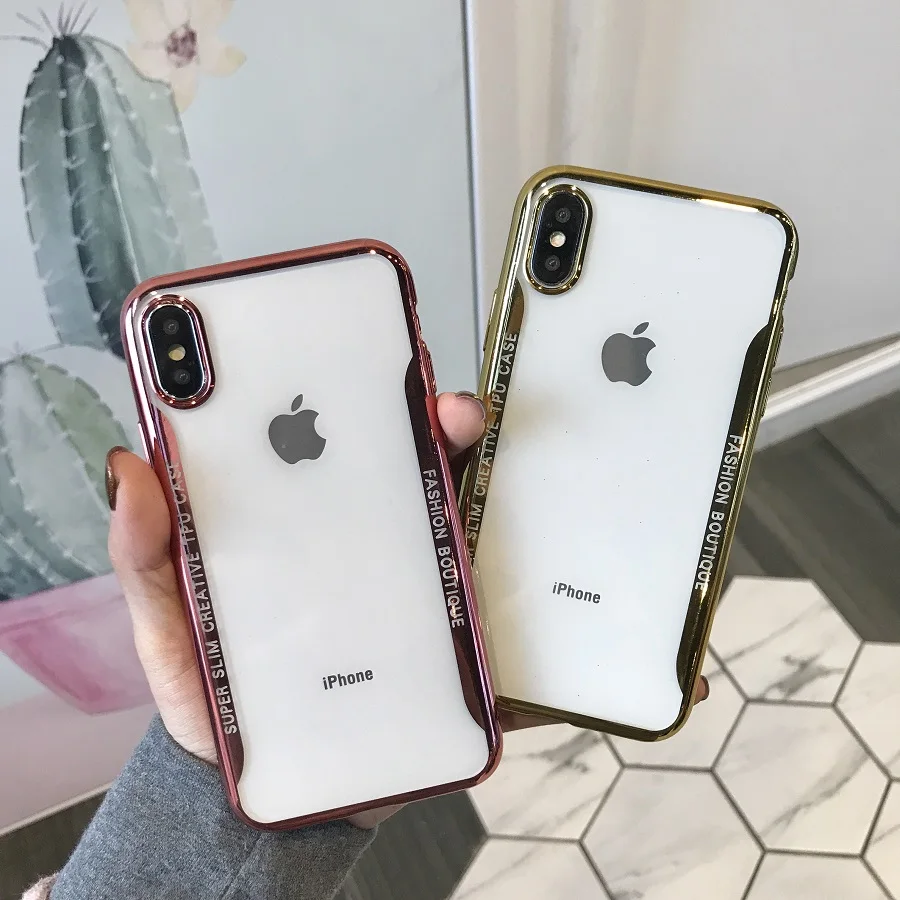 Новый Модный чехол для телефона iPhone 6 S 7 8 Plus мягкий ТПУ гальванический X XR XSMAX 11 11Pro