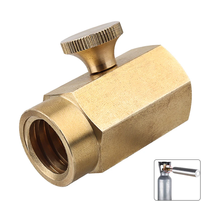 Soda Cylinder Adapter CO2 Refill Adapter Connector Kit for Filling Gas to Soda Water Bottle From Co2 Tank, Homebrew Kit