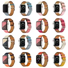 

Applicable apple watch strap Hermes Apple watch strap S4 soft leather tide iwatch 2/3 generation female male iphone series tide