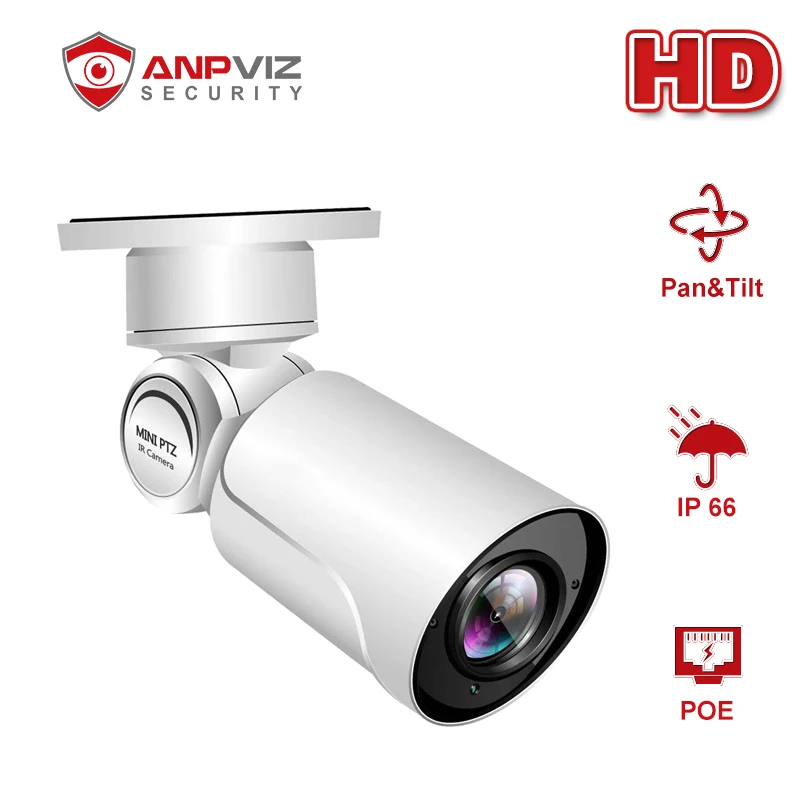 IP камера Anpviz HD PTZ POE для помещений/улицы 960P Bullet Secuirty s панорама/наклон/зум объектив 3