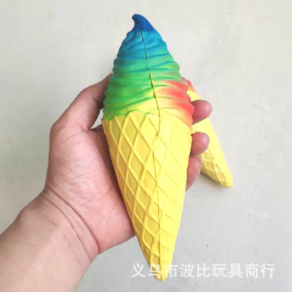 Новые продукты ПУ пены памяти Цвет Фул рожок мороженого из пены с эффектом памяти Цвет мороженое конусная игрушка