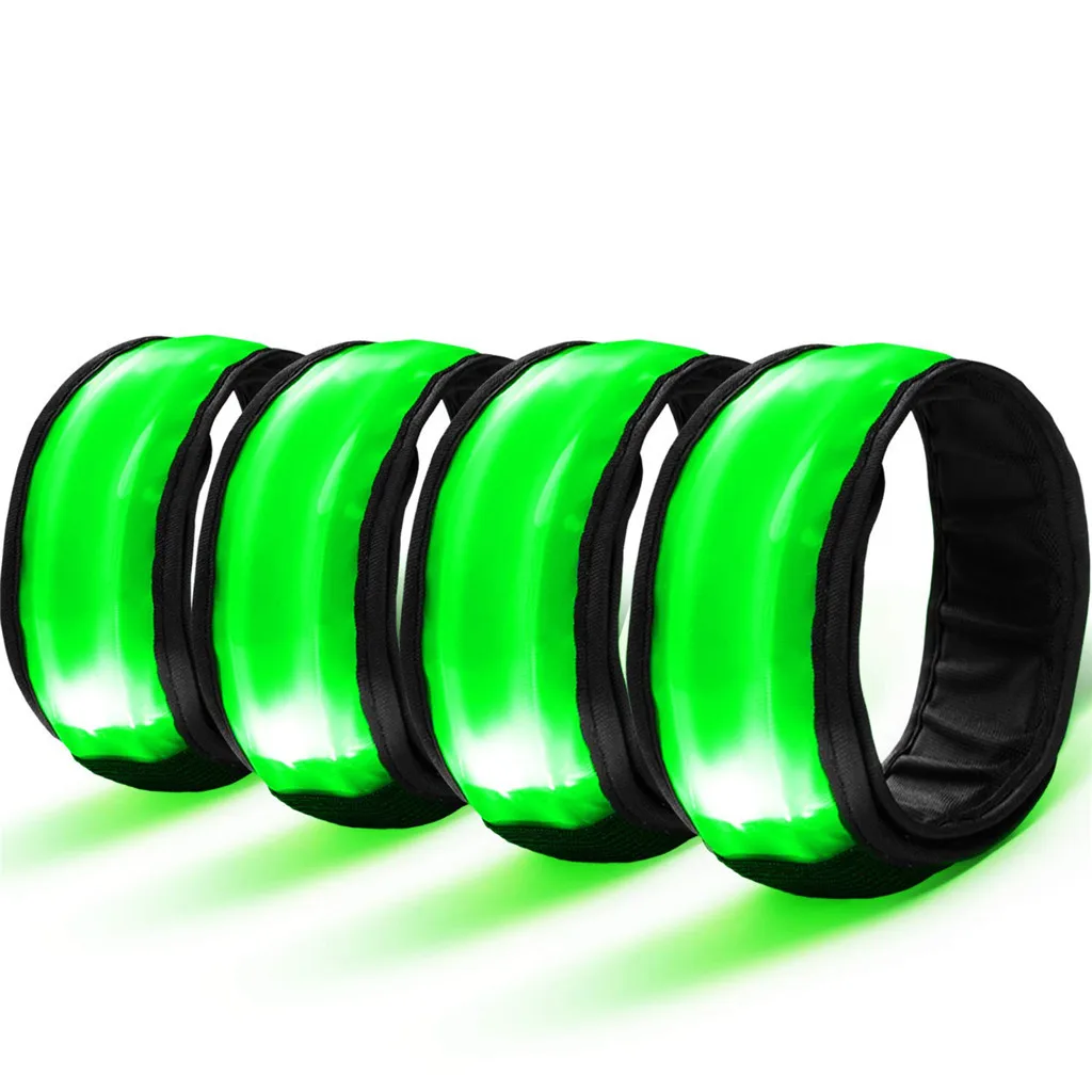 

4PC Sport LED Flashing Light Up Glow Wristband Safety Reflector Bracelet Party Props Gift Gym Light Lamp For Running Cycling 829