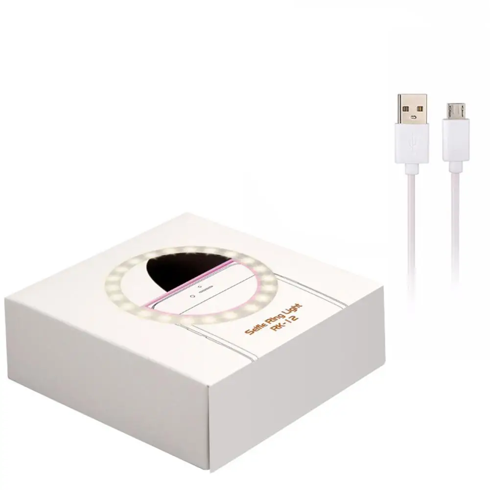 Yiwa USB Перезаряжаемый заполняющий свет 36 светодиодов Камера съемка селфи кольцо свет для iPad смартфон Селфи - Цвет: blue
