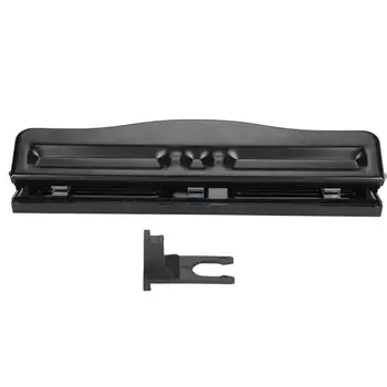 

3 Hole Adjustable Hole Punch Home Office DIY Manual Hole Puncher Accessory Black