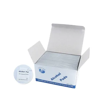 

Portable 100PCS Alcohol Swabs Pads Wet Wipes 70% Isopropyl First Aid Home Skin Cleanser Jewelry Mobile Phone Sterilization
