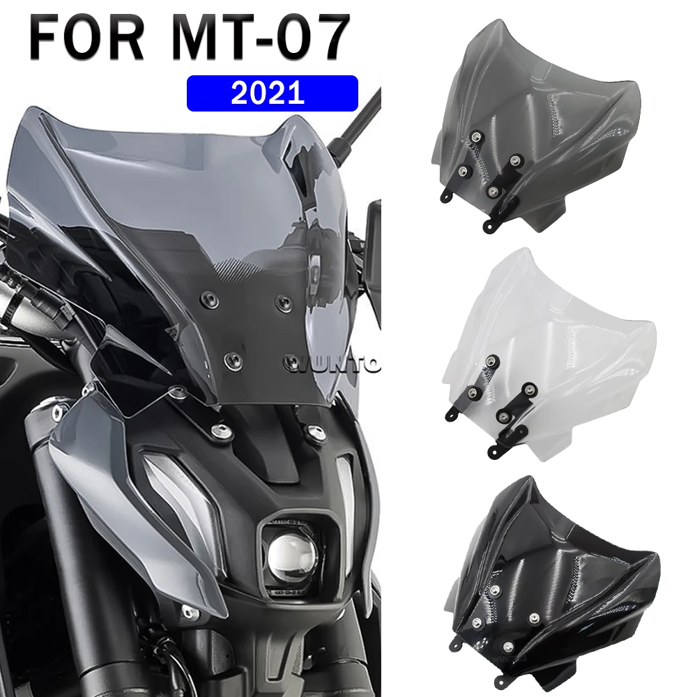 

Подходит для YAMAHA MT-07 MT07 MT 07 2021 новые аксессуары для мотоциклов ветрозащитный экран передний ветровой экран дефлектор черный прозрачный