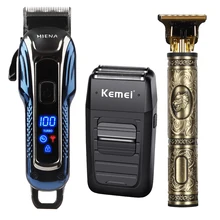 

Hair Clipper Electric Clippers Rechargeable Electric T-Outliner Finish Cutting Machine Beard Trimmer Shaver Hair Clipper Set