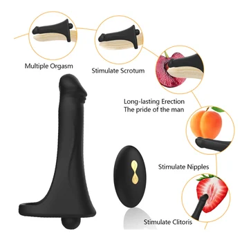 10 Frequency Double Penetration Anal Plug Dildo Butt Plug Vibrator For Men Strap On Penis Vagina Plug Adult Sex Toys For Couples 2