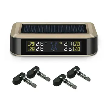 

Solar TPMS Car Tire Pressure Alarm Monitor System Extra Sensor Builtin Sensor Real-time Monitoring Tire Pressure Monitor
