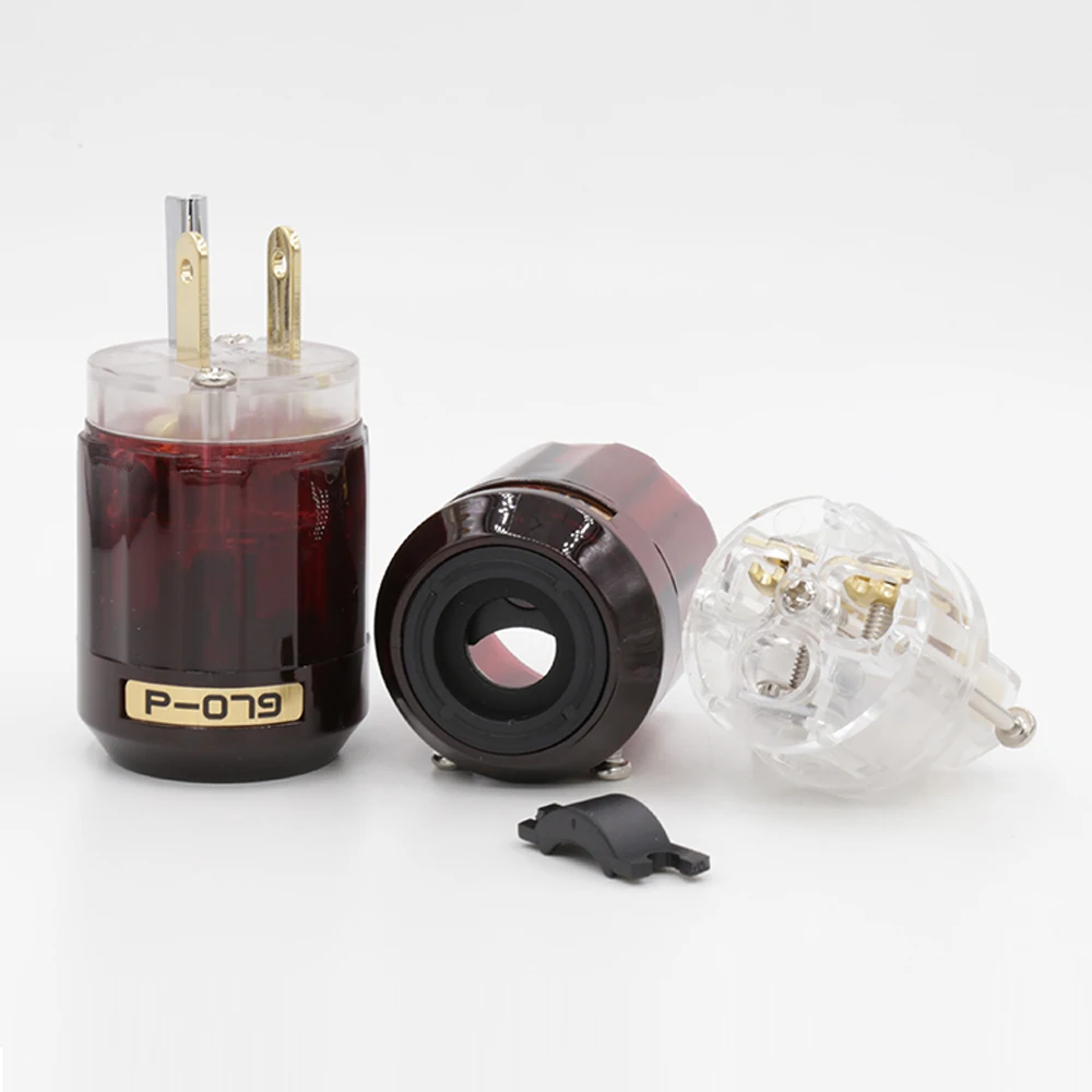 P079 24k позолоченный разъем питания США+ C079 IEC разъем питания DIY женский-мужской аудио hifi