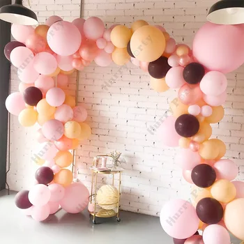 

100Pcs Macaron Pink Peach Balloon Arch Kit Baby Shower Party Ballon Decoration Backdrop Adult 30Th Birthday Wedding Partydecor