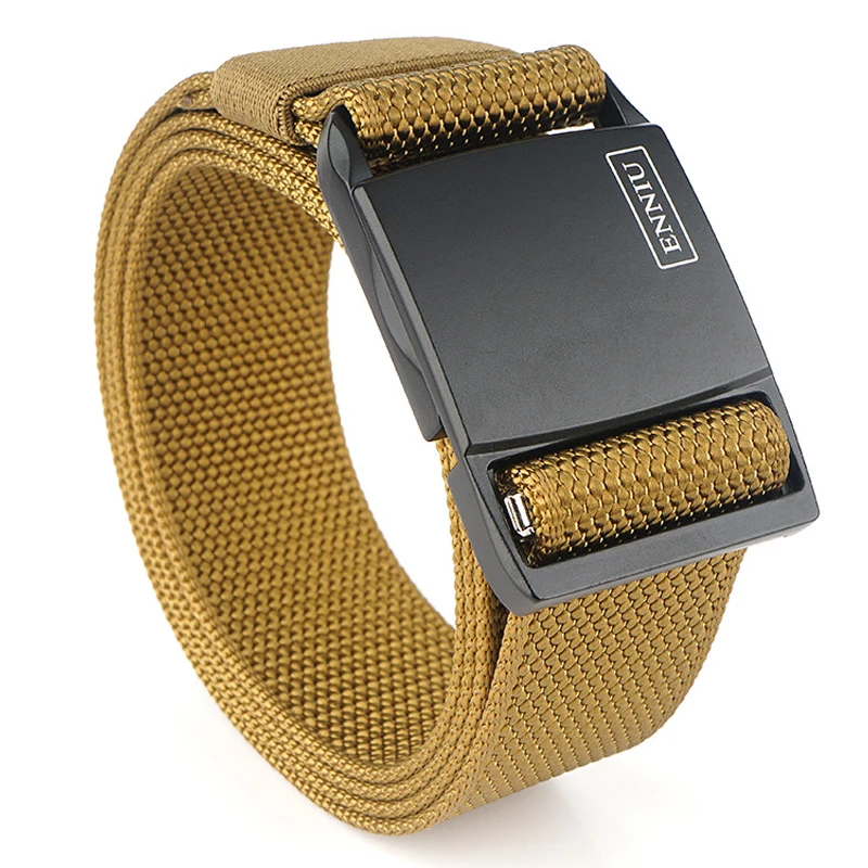 Unisex Nylon Tactical Belt - Non-Metallic Buckle, 1.5" Width, Adjustable For Outdoor Sports