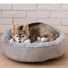 Моющаяся собака кошка кровать съемный чехол пушистый кот Кровать средний круглый собака кошка кровать Крытый маленький кот Кровать водонепроницаемый
