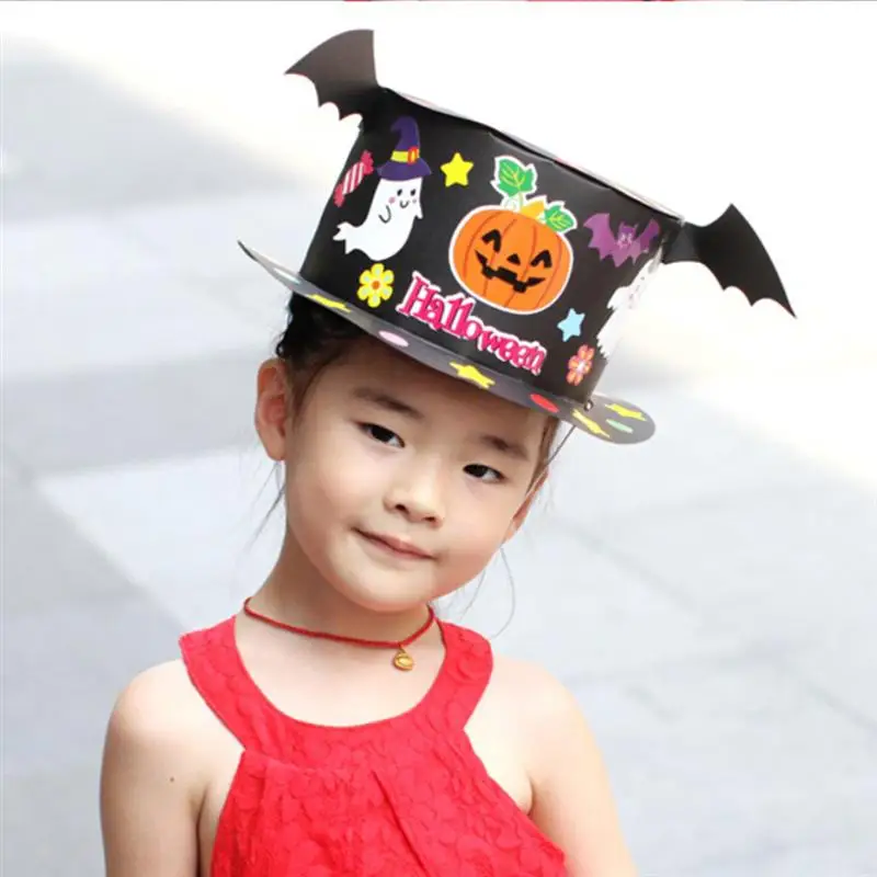 2pcs FAI DA TE Kit di Halloween Cappello di Carta Cappello Della Strega  Fascia Del Partito Cappello Fatto A Mano Del Mestiere di Halloween Del  Regalo Del Fumetto Dei Bambini Del Cappello