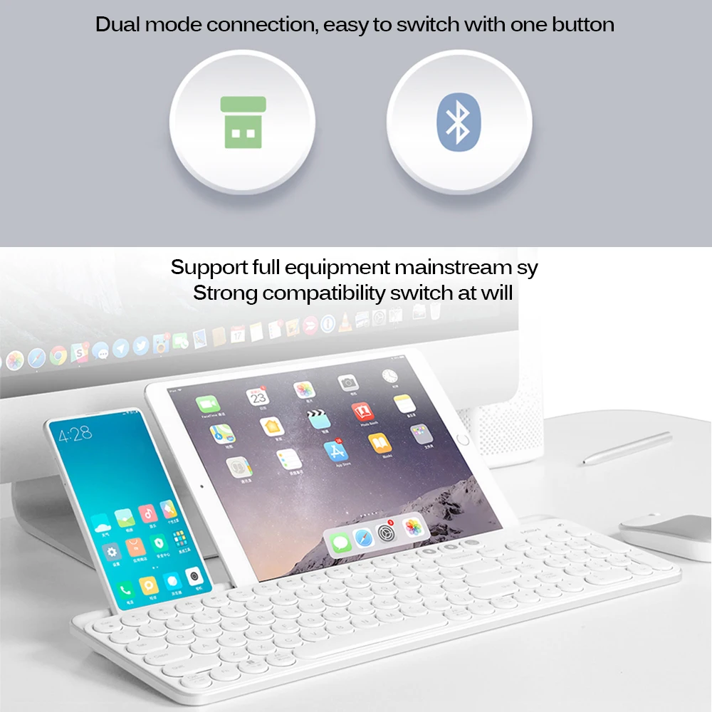 Оригинальная Двухрежимная клавиатура Xiao mi iiw с Bluetooth MWBK01 104 клавиш 2 4 ГГц