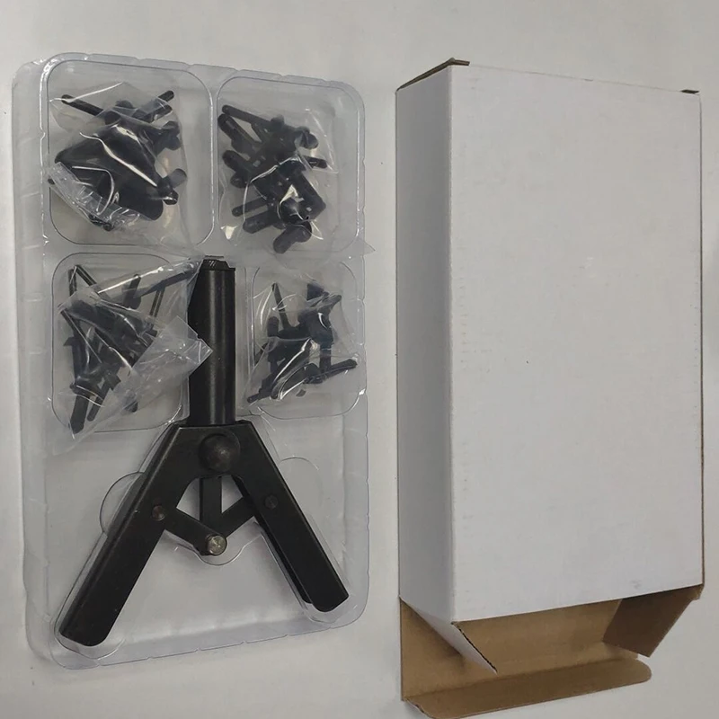 Best 41 Pc Assorted Plastic Rivet Machine Puller Set Hand Tool W / 40 Poly Rivet