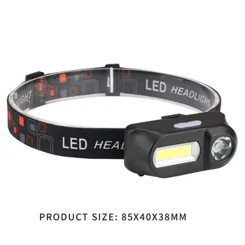 

6 Modes Portable XPE/COB LED Headlight Rechargeable Fishing USB Torch Flashlight Compliance with Ergonomic Design Comfort