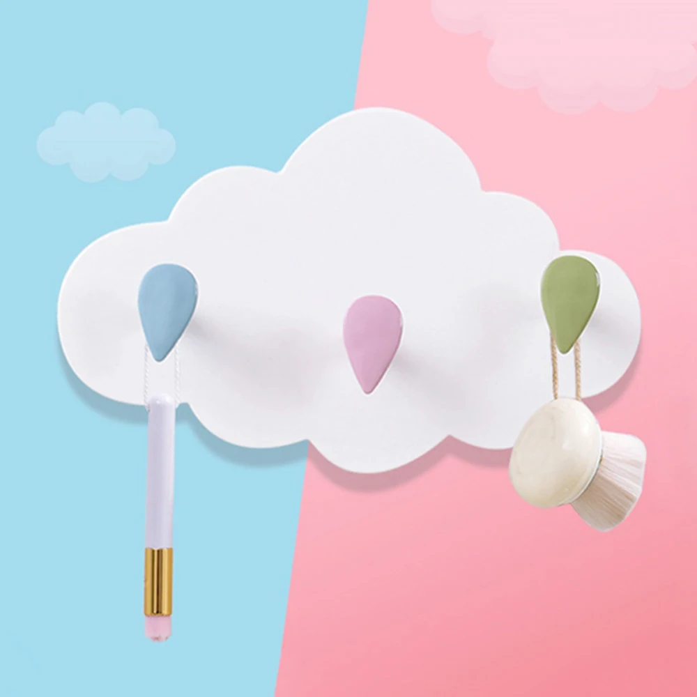 

Cloud Shape Nail-free Hooks Hat Clothes Shelf Hanging Hanger Towel Hats Bag Organizer Household Home Kitchen Garden Storage Tool