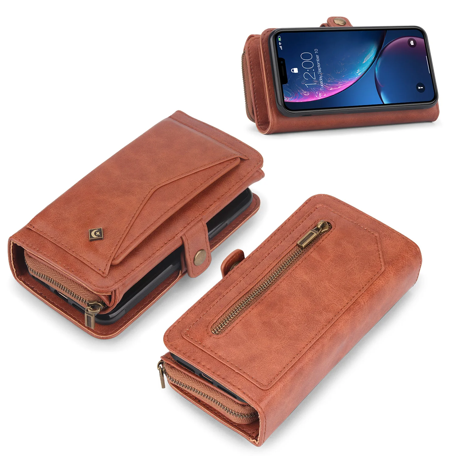 Многофункциональный кошелек с отделением для карт чехол для iphone XR чехол Магнитный 2-в-1 Флип кожаный чехол для iphone 11 Pro Max X XS 7 8 б оболочки
