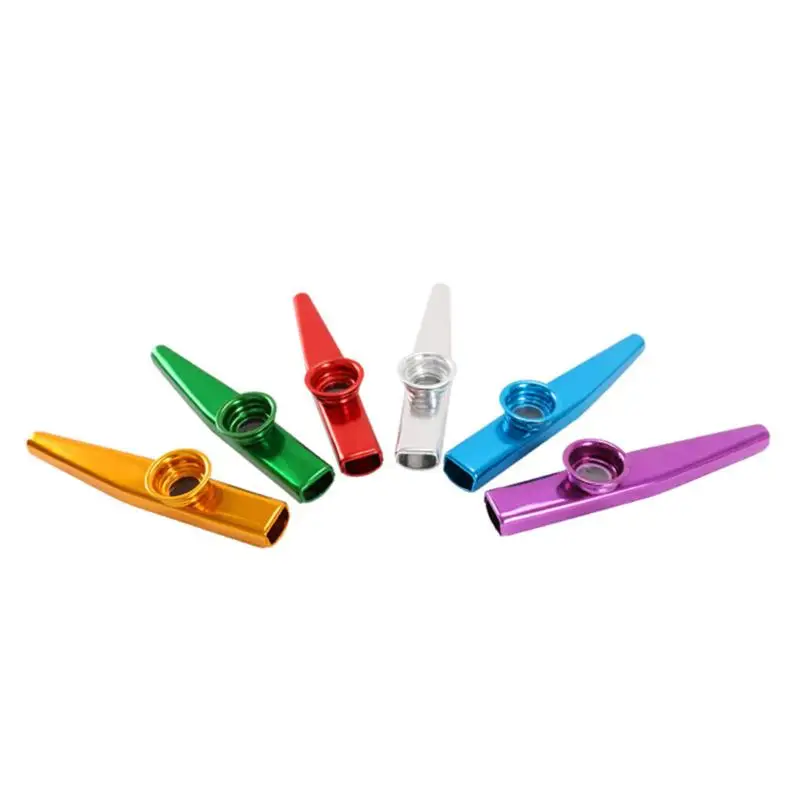 6 шт. портативный металлический Kazoos комплект легкий Дети раннего возраста развивающие игрушки, музыкальный инструмент