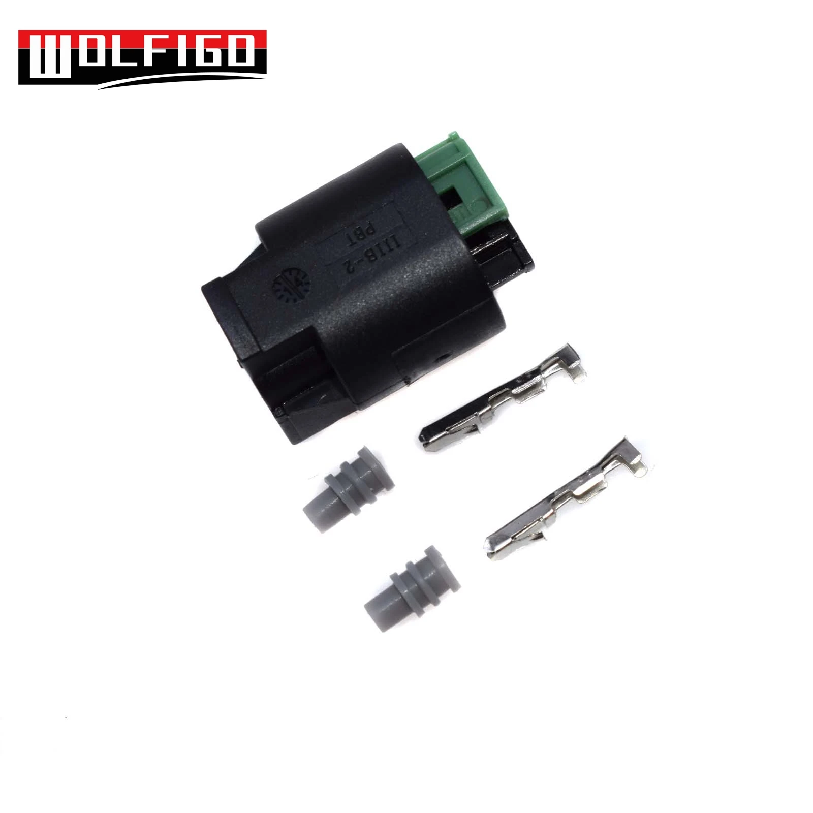 Temperature Sensor 2 Pin Connector Socket Plug W/ or W/O Wires FOR BMW 3 5 7 Series WOLFIGO 1 Set / 10 Sets 1-967644-1,968405-1