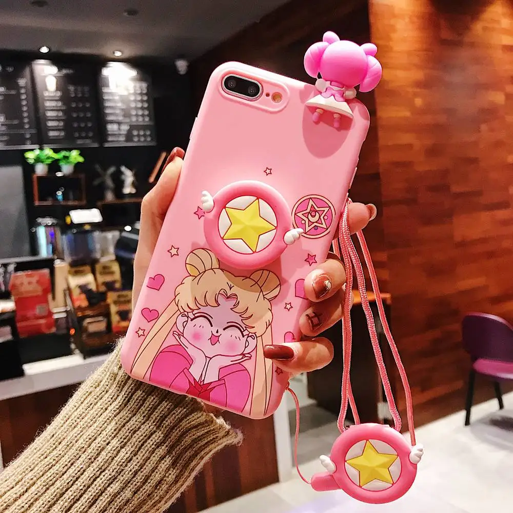 Милый розовый чехол для телефона Sailor Moon Xiaomi Redmi 6 6A 5A 4A 5 Plus Note 7 4 4x DIY игрушки кукол