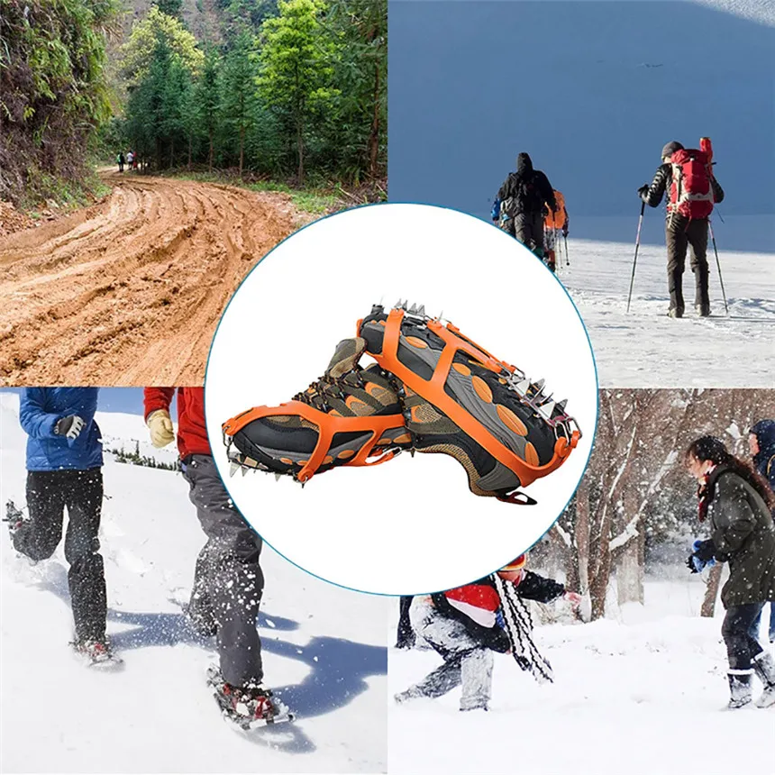 Новинка, мотоциклетные Anti-Slip18 со стальными зубьями, ледяной захват, шип, покрытие для обуви, снежные скалолазание, шипы