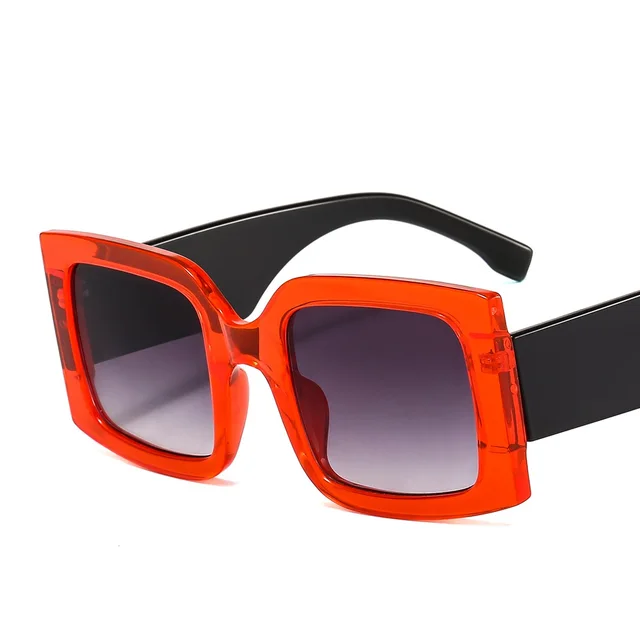 New Oversized Square Sunglasses Vintage Designer Women 2021 Fashion Sun Glasses Green Shades UV400 Men Luxury Brand Male Female red