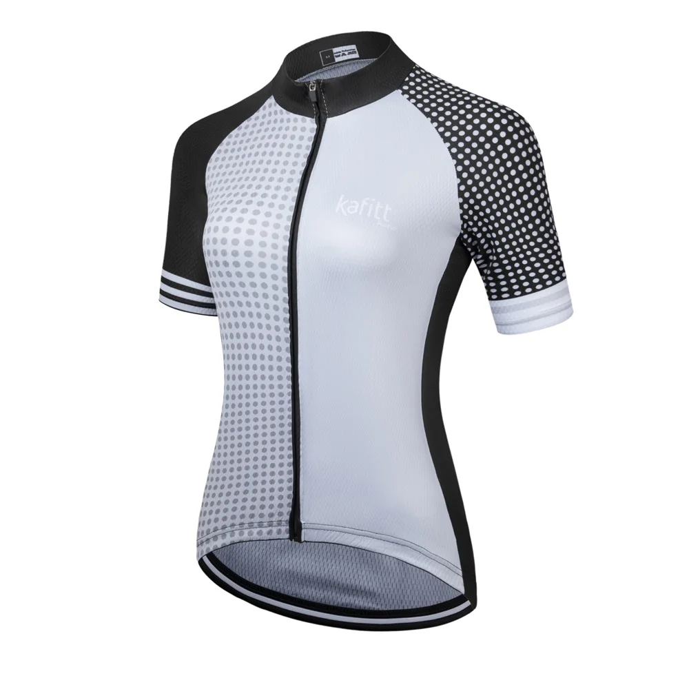 thumbnail image 1 of Kafitt - Maillot de ciclismo para mujer, blusa de verano, ropa de ciclismo de montaña, transpirable, corto, para bicicleta, talla L, 1 of 5