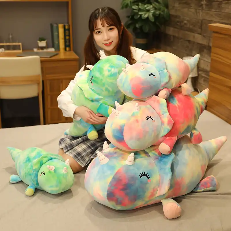 1pc 70 90 センチメートルかわいい横たわっトリケラトプスぬいぐるみかわいいぬいぐるみソフト動物恐竜枕創造的な人形のためのキッズボーイズプレゼント Null Aliexpress