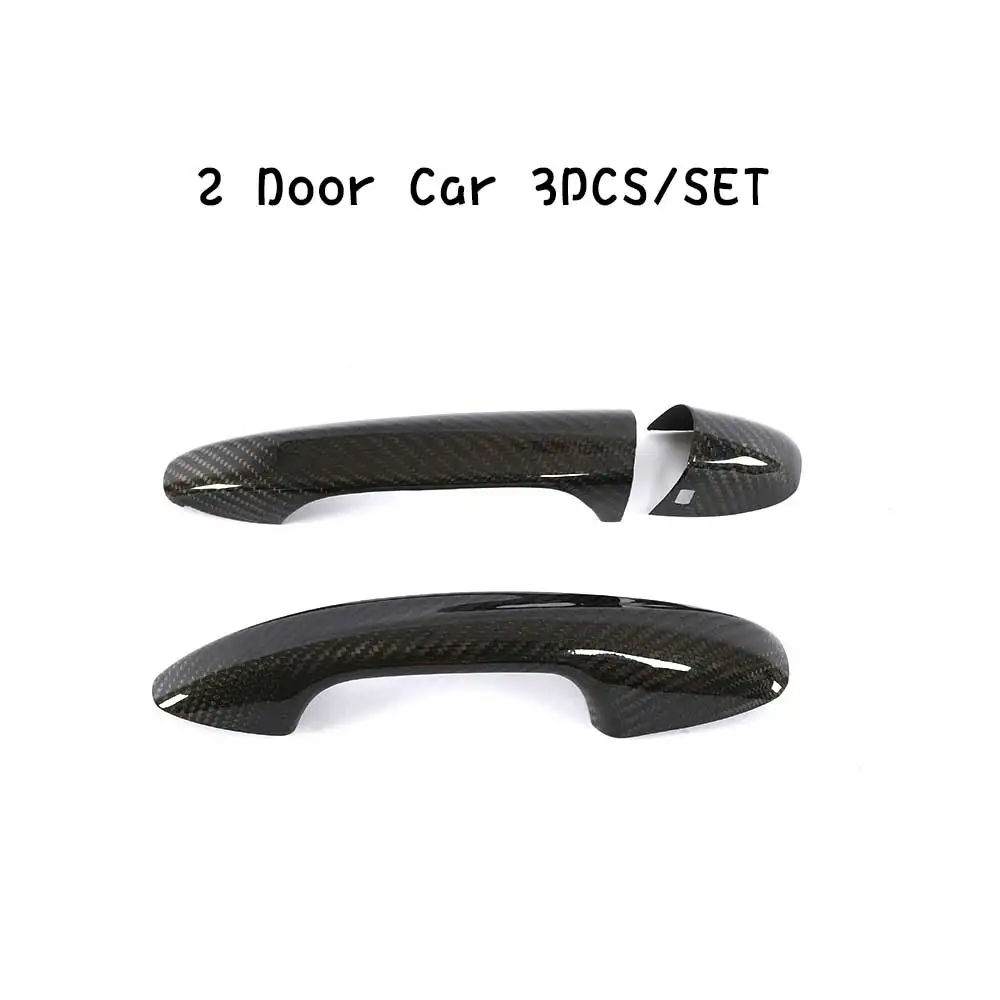 For Mercedes-Benz C S E CLS Class W204 W205 C205 W207 W218 C63 E63 S63 AMG Not for G class Door Handle Cover Trim Carbon Fiber - Цвет: 2 Door Car 3PCS