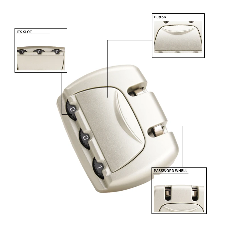 Trolley case code lock anti-theft small lock cabinet gym door lock suitcase lock mini luggage luggage padlock