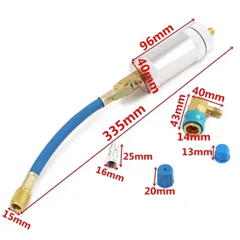 

Car Refrigerant A/C Oil Dye Injector Quick Coupler Adapter Kit Wear-resistant