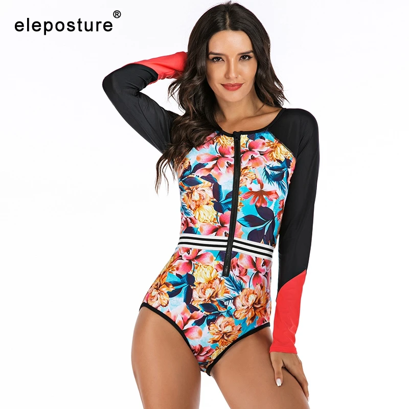 Женский купальник для серфинга женская обувь на застежке-молнии Одна деталь купальник женский с длинным рукавом купальный костюм для дайвинга ванный комплект плавательный костюм