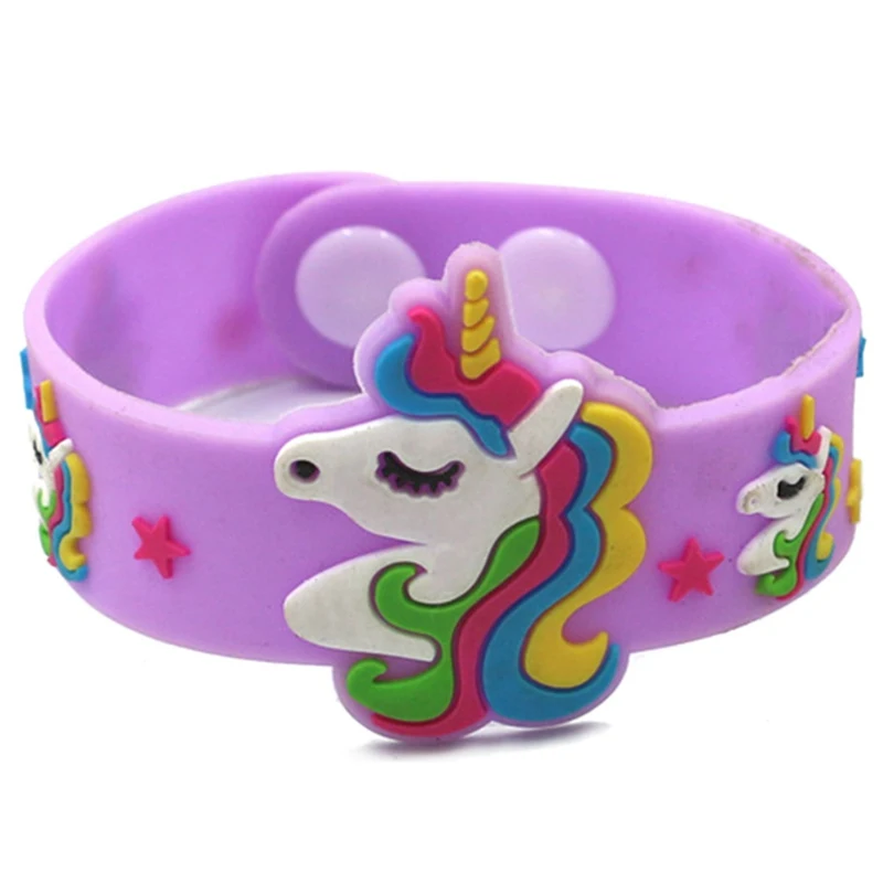 Bracelet Jewelry 1PCS Trendy Children Lovely Animal Unicorn Silicone Wristbands Rubber Bracelets Toys For Kids Boys Girls Adults Christmas Gifts