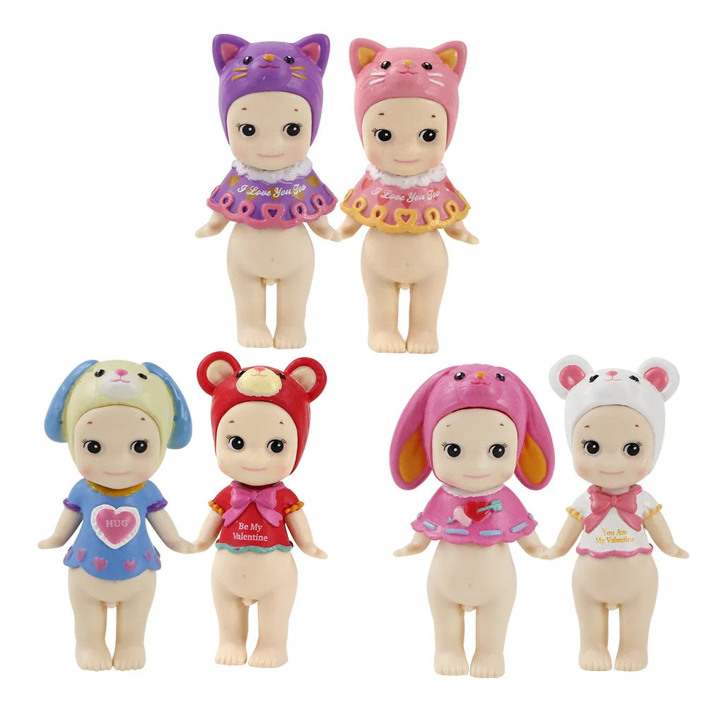 No Color Box 6 шт./лот Sonny Angel рисунок игрушки день Святого Валентина серии Kewpie Детские модели куклы подарок для девочек - Цвет: No Color Box