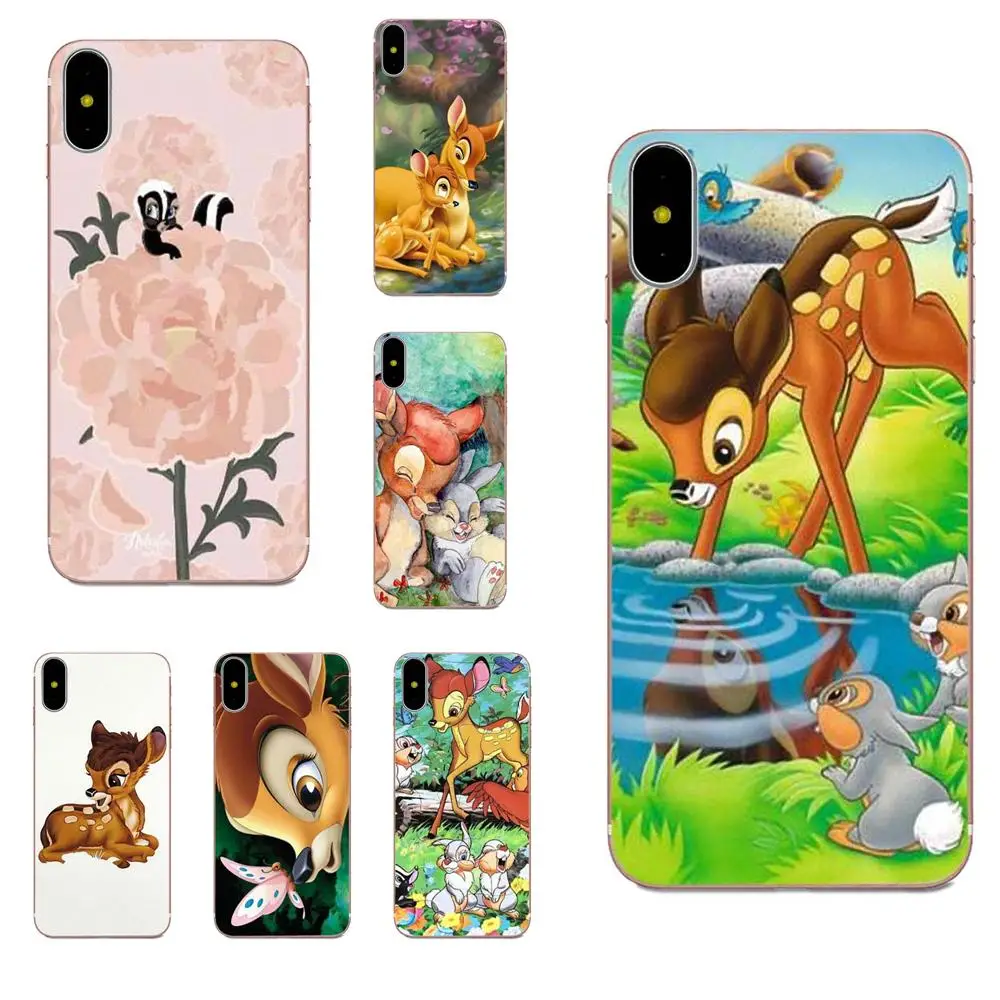 Cute Bambi Fawn Hearts Anime Soft Phone Capa For Xiaomi Mi3 Mi4 Mi4C Mi4i Mi5 Mi 5S 5X 6 6X 8 SE Pro Lite A1 Max Mix 2 Note 3 4 | Мобильные