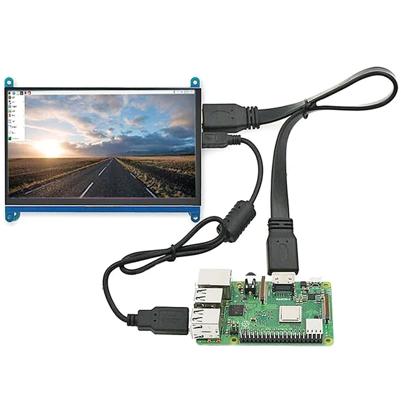 7 дюймов для Raspberry Pi 3 Model B+ ЖК-дисплей пресс-экран lcd 1024x600 HDMI TFT монитор+ Чехол-держатель для Raspberry Pi 3