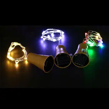 

1/2m New Solar-powered Wine Bottle Cork-shaped String Starry Light 10 LED Night Fairy Light Lamp Fashion New