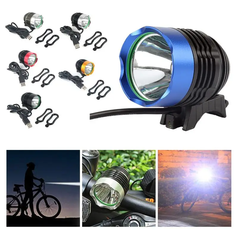 LED Bike Front Lights USB Powered Rechargeable Lamp With Silicone Straps Bicycle Accessories | Спорт и развлечения