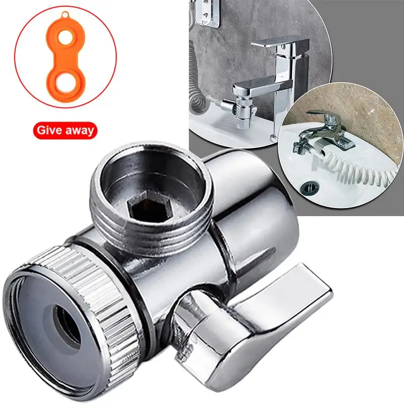 2 in 1 Switch Faucet Adapter Kitchen Sink Splitter Diverter Valve Water