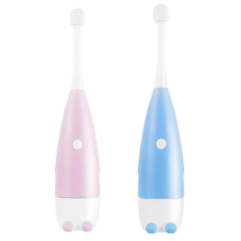 

Children's Electric Sonic Toothbrush with Battery, Fully Waterproof, with Soft Replacement Head