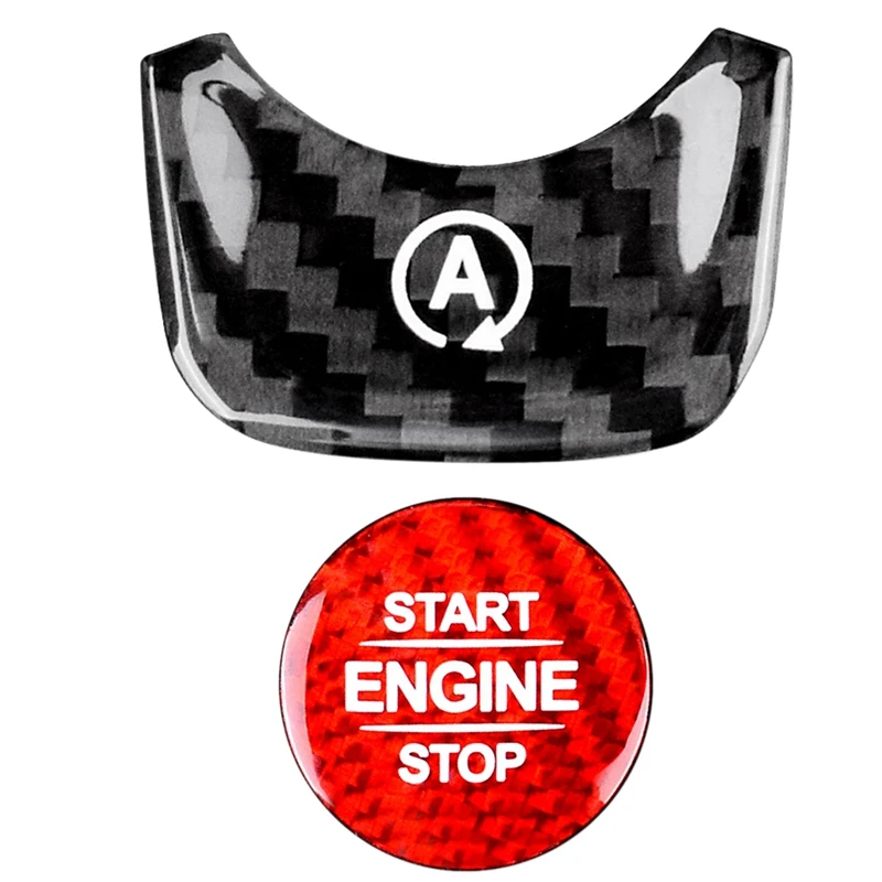 2x Carbon Fiber for Benz A Class W177 Glb X247 Cla Amg W247 Engine Start Stop Button Sticker | Автомобили и мотоциклы