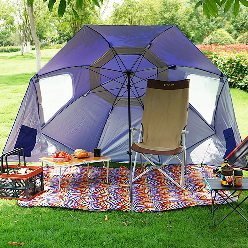 Sun and Rain Canopy Umbrella for Fishing Camping Park Beach